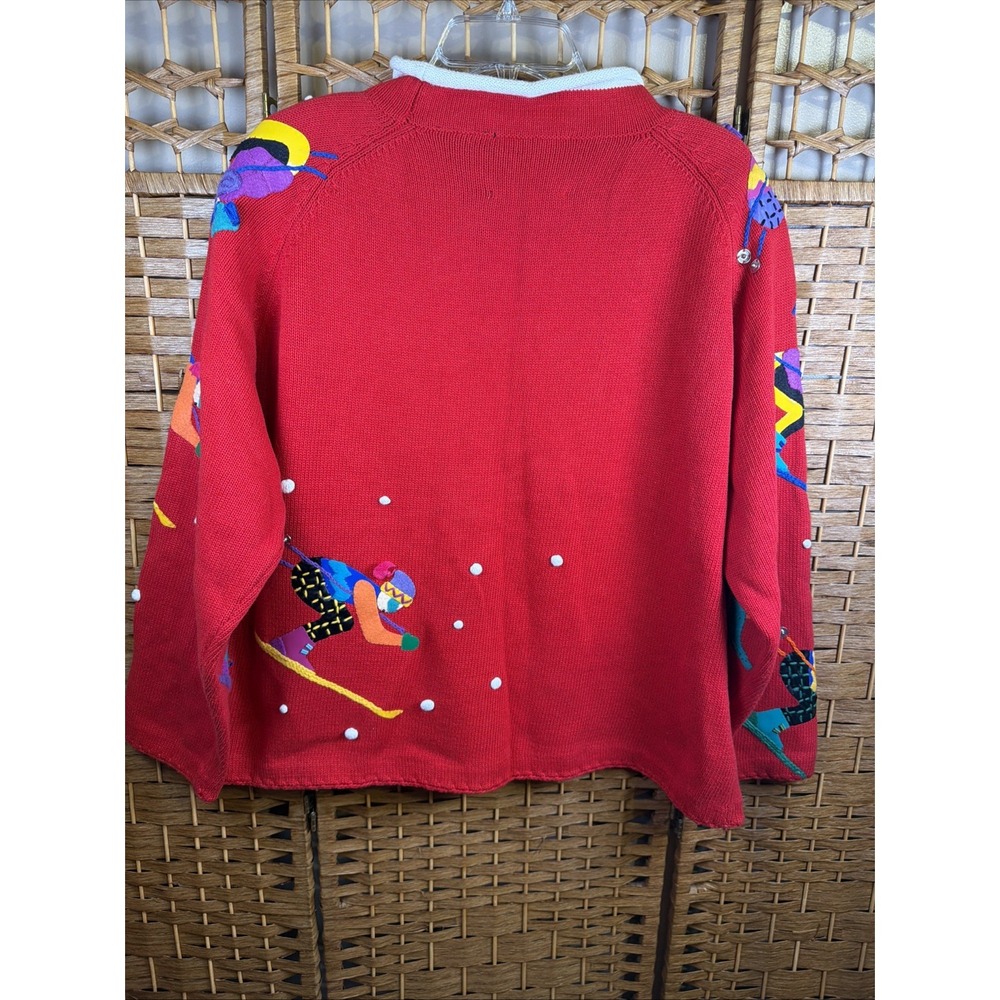 Michael Simon Women's Winter Ski Mulitcolor Holiday Mock Neck Sweater XL RARE - Picture 10 of 11